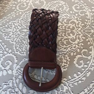 Theory leather belt p/s braided